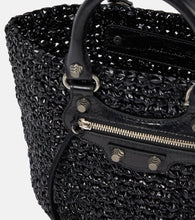 Balenciaga Le Cagole Panier Small raffia-effect basket bag