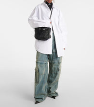 Balenciaga Le Cagole Panier Small raffia-effect basket bag