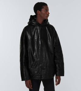 Balenciaga Leather pullover jacket