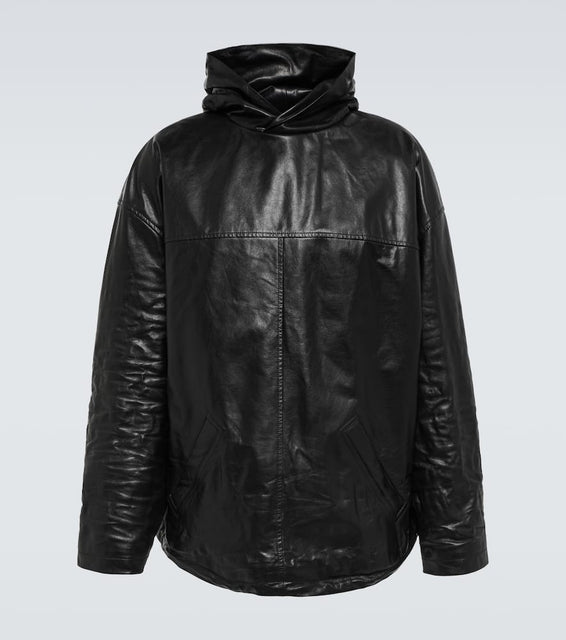 Balenciaga Leather pullover jacket