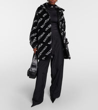 Balenciaga Logo faux fur jacket