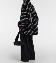 Balenciaga Logo faux fur jacket