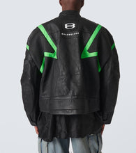 Balenciaga Logo leather jacket