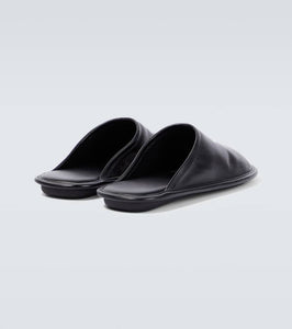 Balenciaga Logo leather slippers