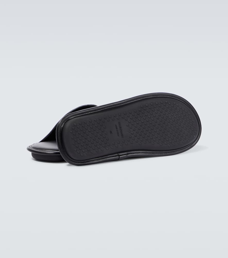 Balenciaga Logo leather slippers