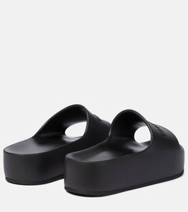 Balenciaga Logo rubber platform slides
