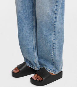 Balenciaga Logo rubber platform slides