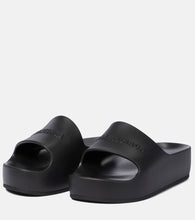 Balenciaga Logo rubber platform slides