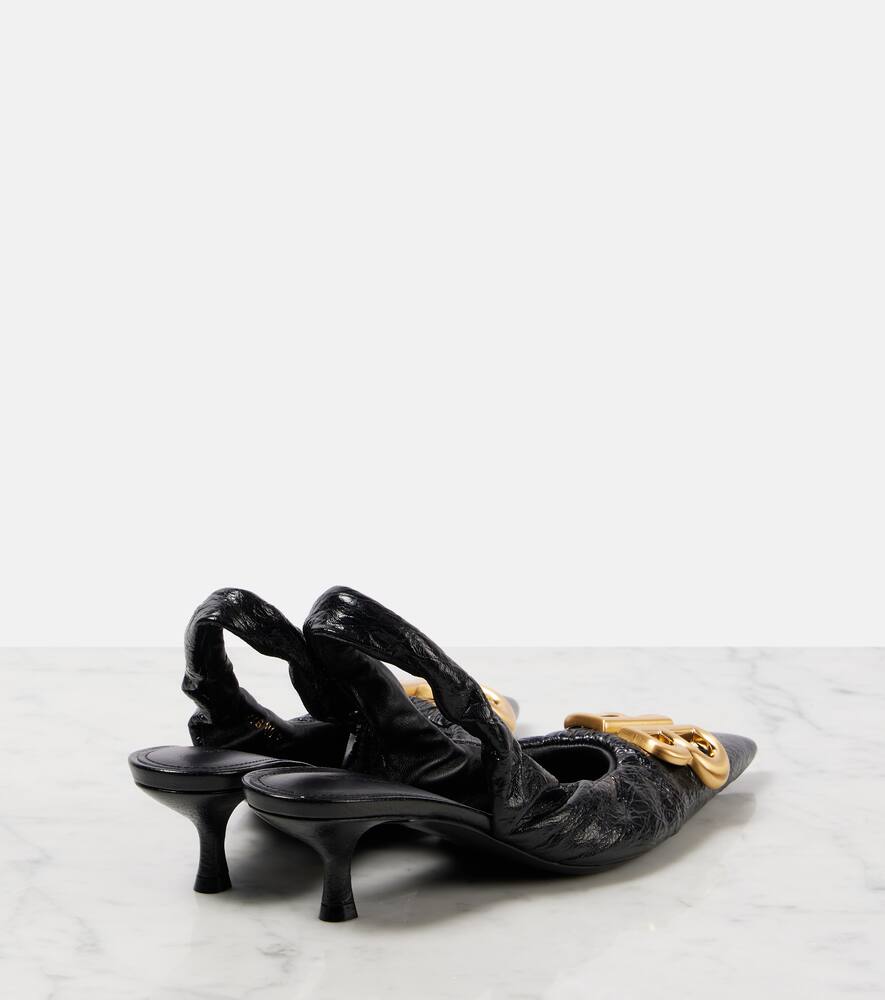 Balenciaga Monaco leather slingback pumps