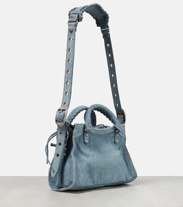 Balenciaga Neo Cagole XS denim shoulder bag