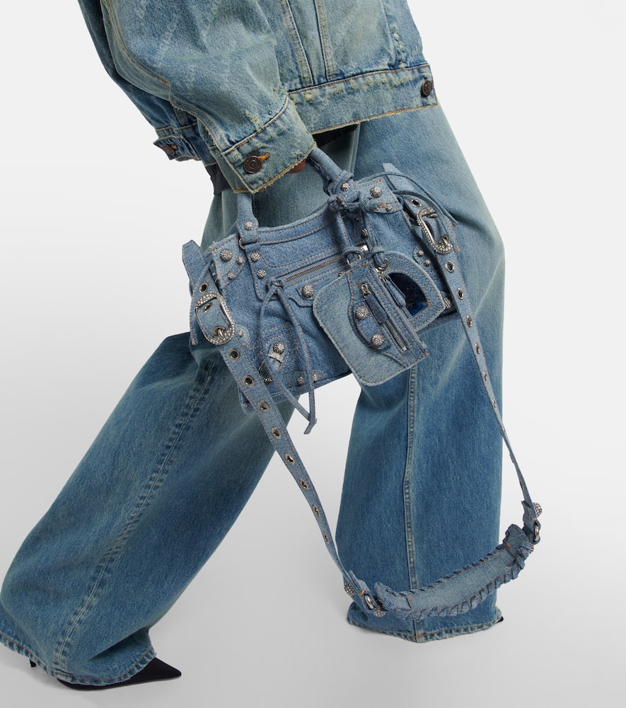 Balenciaga Neo Cagole XS denim shoulder bag