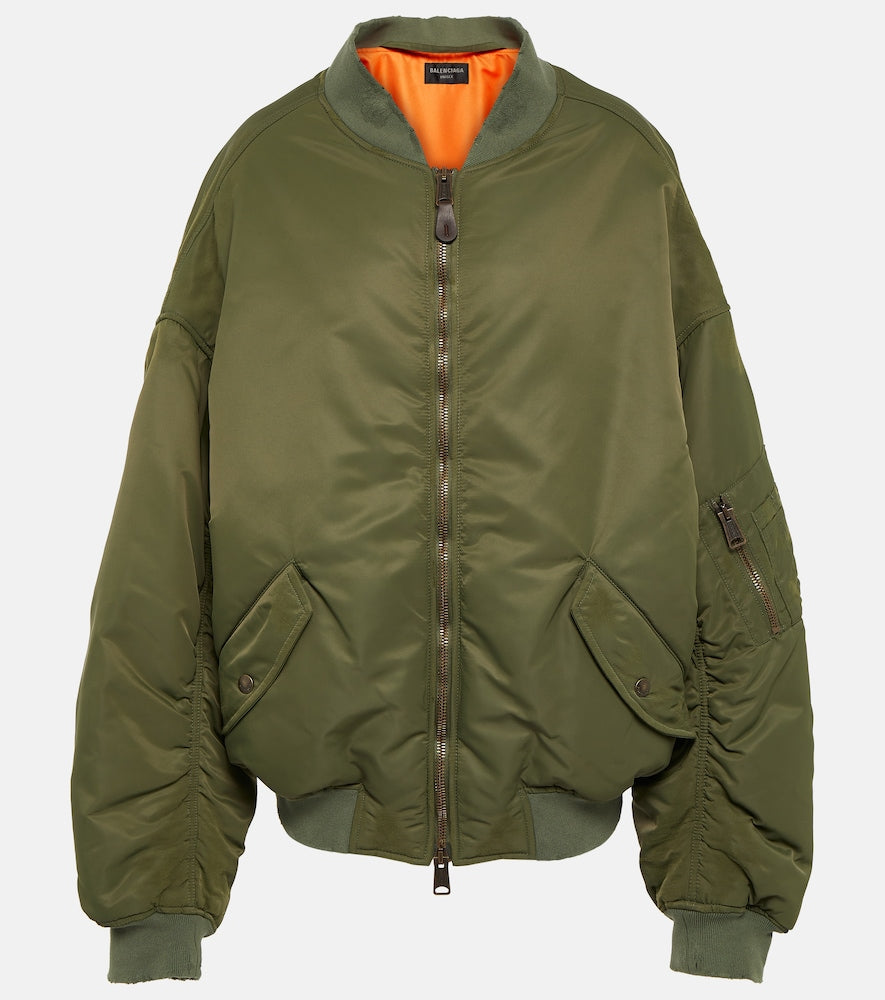 Balenciaga Off Shoulder technical bomber jacket - Balenciaga 露肩技术型飞行员夹克