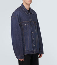 Balenciaga Oversized cotton and silk denim jacket