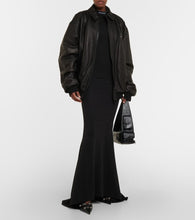 Balenciaga Oversized leather bomber jacket