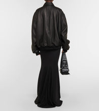 Balenciaga Oversized leather bomber jacket