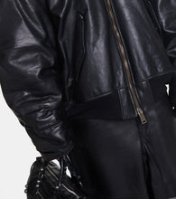 Balenciaga Oversized leather bomber jacket