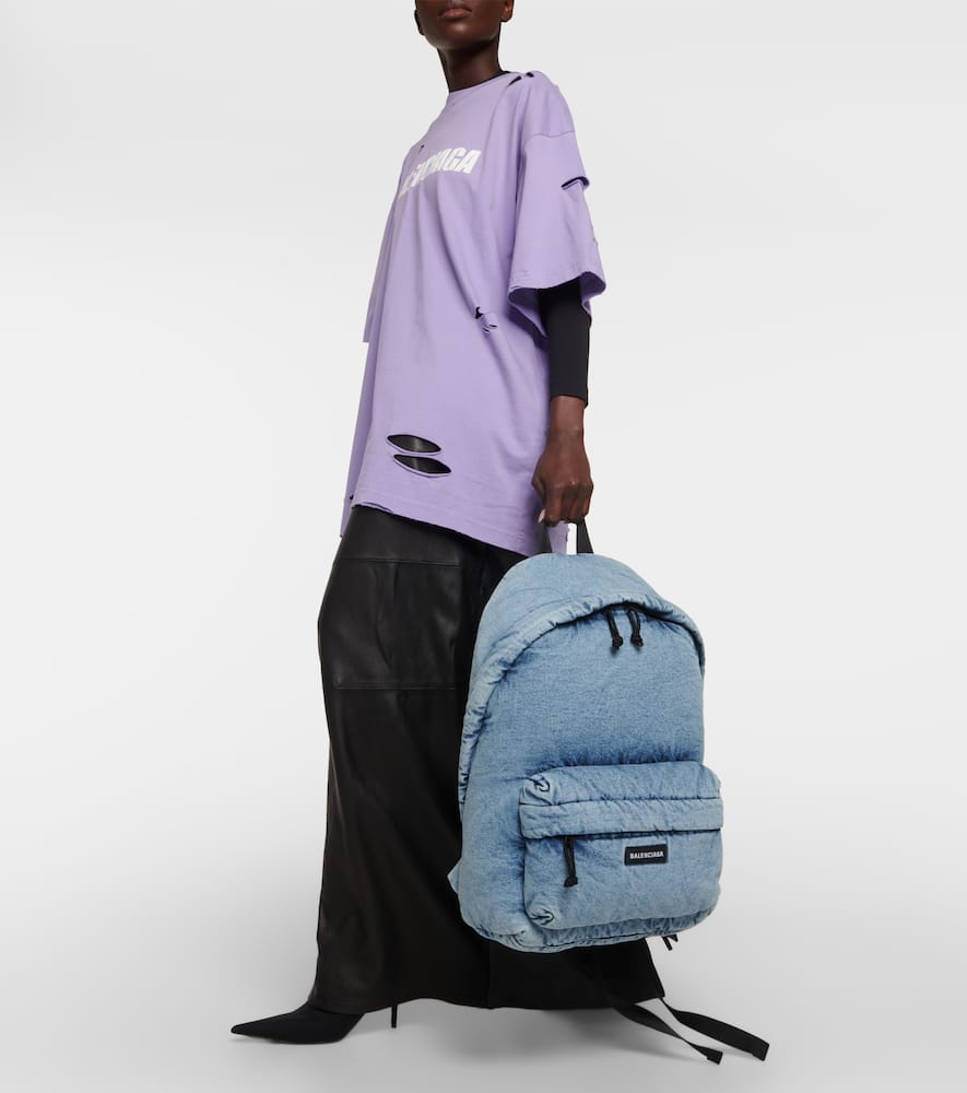 Balenciaga Padded denim backpack