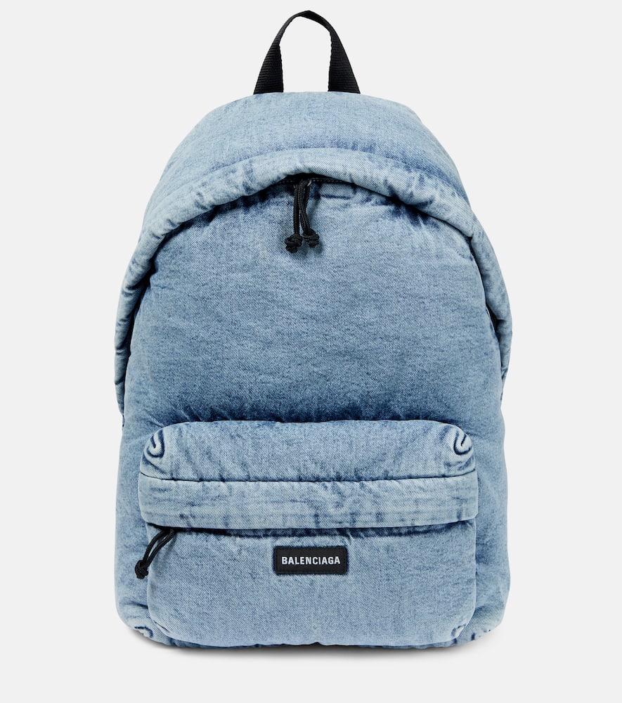 Balenciaga Padded denim backpack. Shop Balenciaga Backpacks for women now.