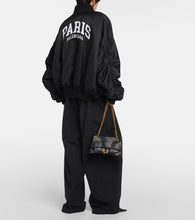Balenciaga Paris satin varsity jacket