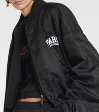 Balenciaga Paris satin varsity jacket