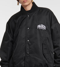 Balenciaga Paris satin varsity jacket