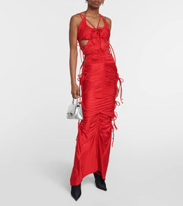 Balenciaga Patched Bikini cutout maxi dress