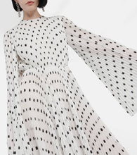 Balenciaga Polka-dot pleated crêpe midi dress