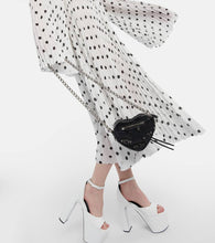 Balenciaga Polka-dot pleated crêpe midi dress