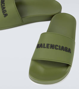 Balenciaga Pool logo rubber slides
