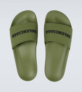 Balenciaga Pool logo rubber slides