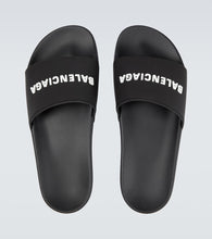 Balenciaga Pool logo rubber slides