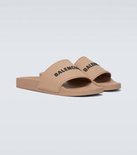 Balenciaga Pool logo rubber slides