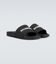 Balenciaga Pool logo rubber slides