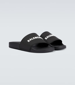 Balenciaga Pool logo rubber slides