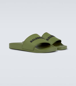Balenciaga Pool logo rubber slides