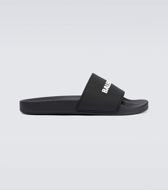 Balenciaga Pool logo rubber slides