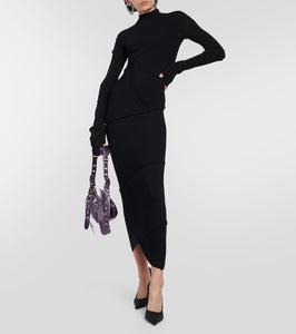 Balenciaga Ribbed-knit maxi dress