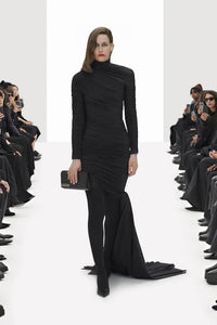 Balenciaga Ruched asymmetric minidress