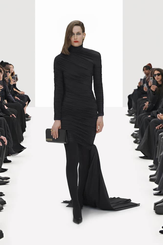 Balenciaga Ruched asymmetric minidress