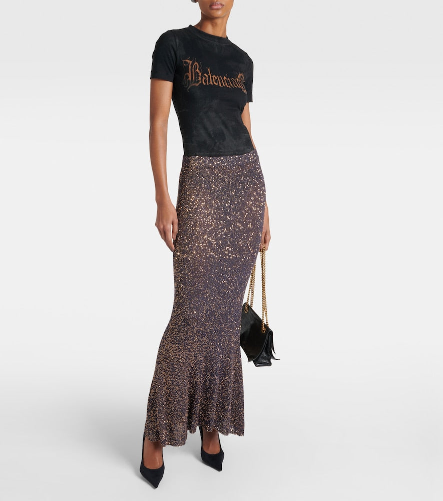 Balenciaga Sequined maxi skirt