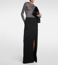 Balenciaga Side-slit wool twill maxi skirt