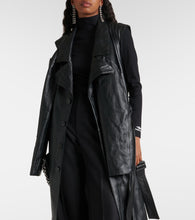Balenciaga Single-breasted leather coat
