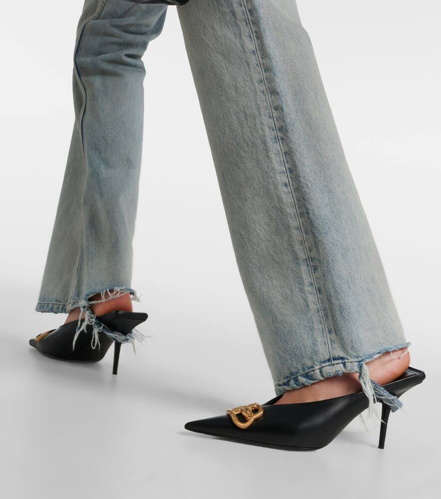 Balenciaga Square Knife BB 80 leather pumps