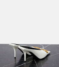 Balenciaga Square Knife BB python-effect leather mules