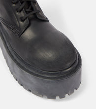 Balenciaga Strike leather platform combat boots