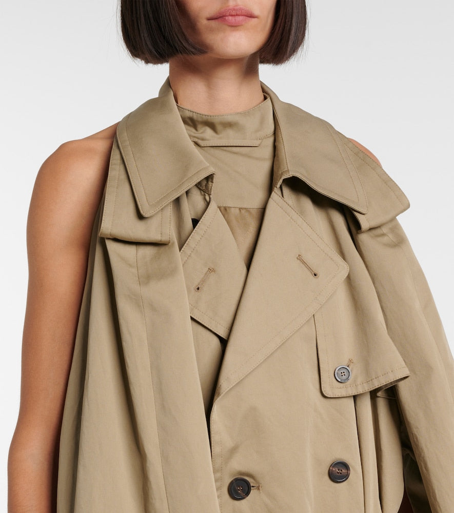 Balenciaga Suspended Trench cotton twill midi dress