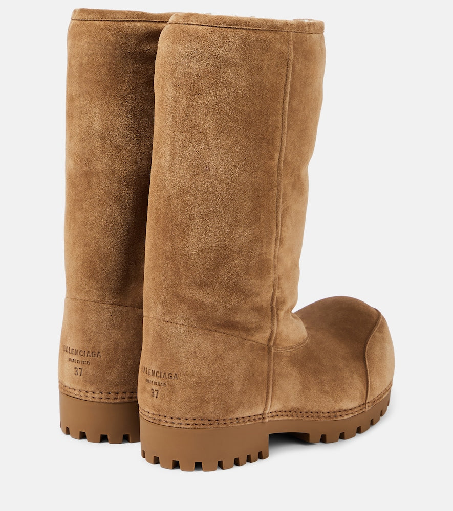 Balenciaga Alaska High suede boots (Brown) - Flat Boots