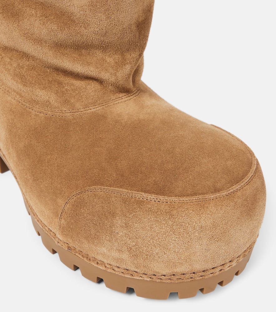Balenciaga Alaska High suede boots (Brown) - Flat Boots