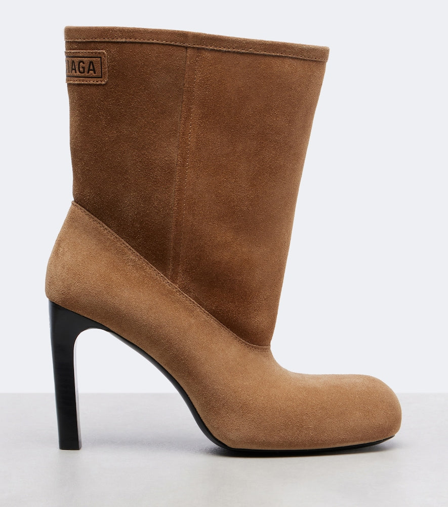 Balenciaga Fargo 80 suede ankle boots - Brown High Heels