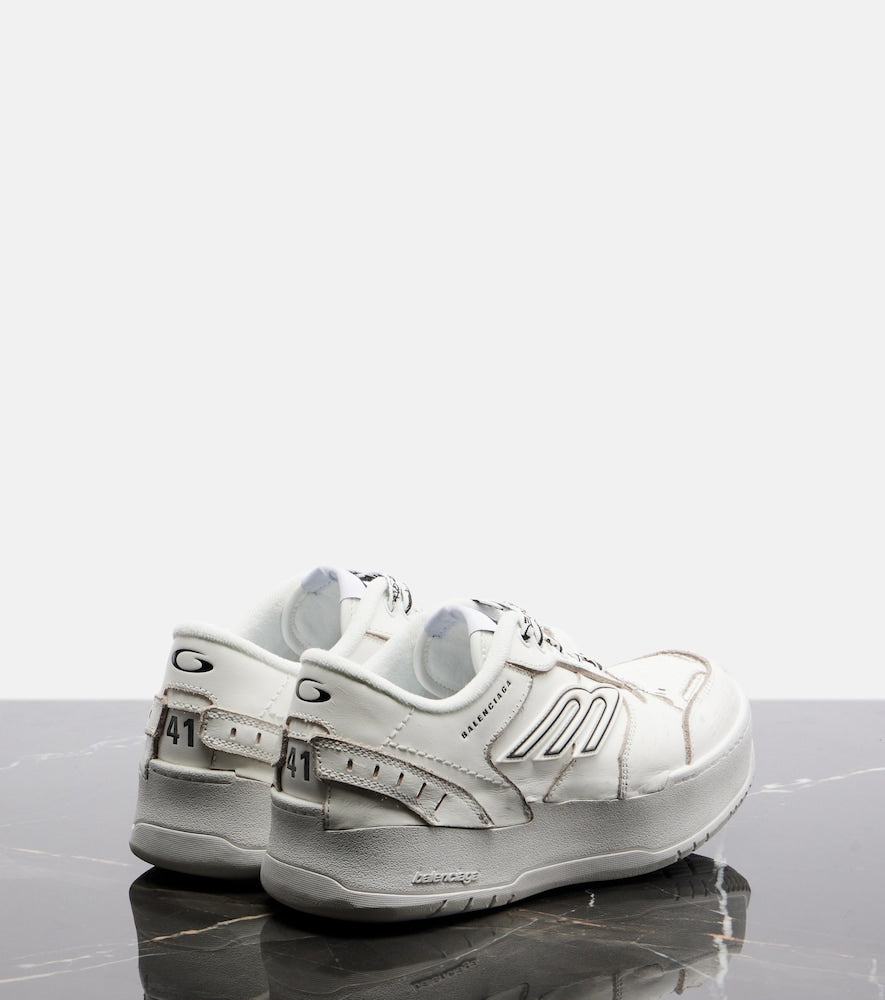 Balenciaga Hamptons leather platform sneakers in White - Low-Top Sneakers